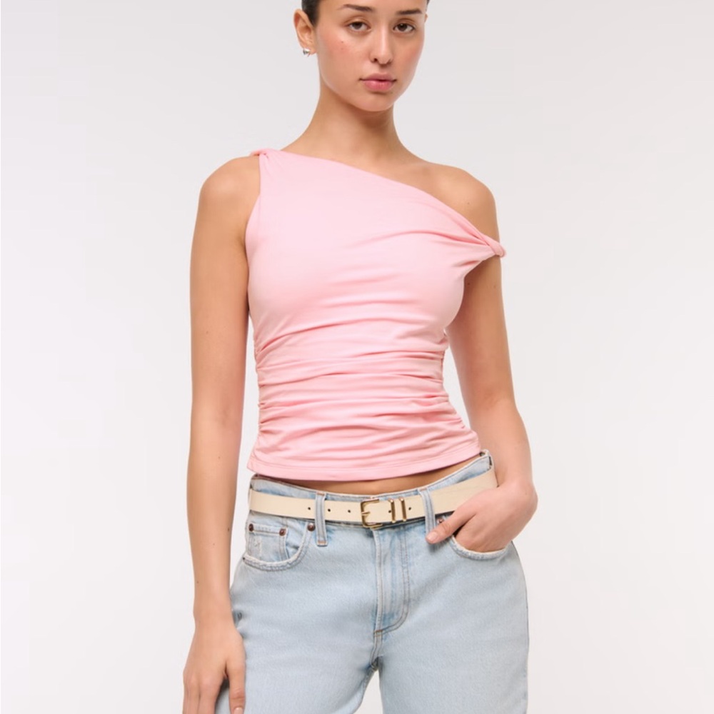 Abercrombie One-Shoulder Pink Women's Top